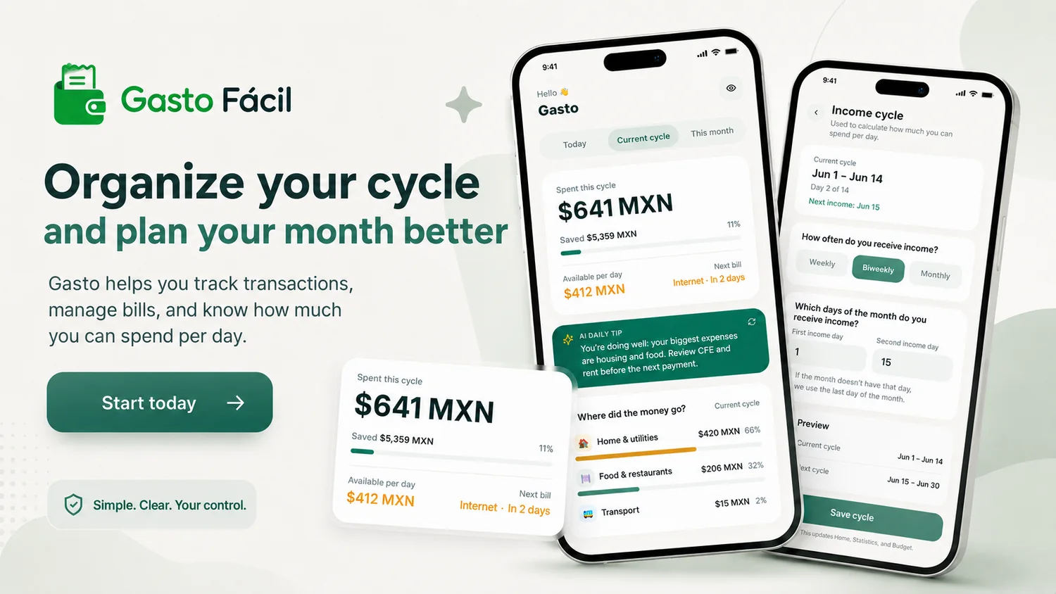 EasySpend expense tracker and budget planner app screens