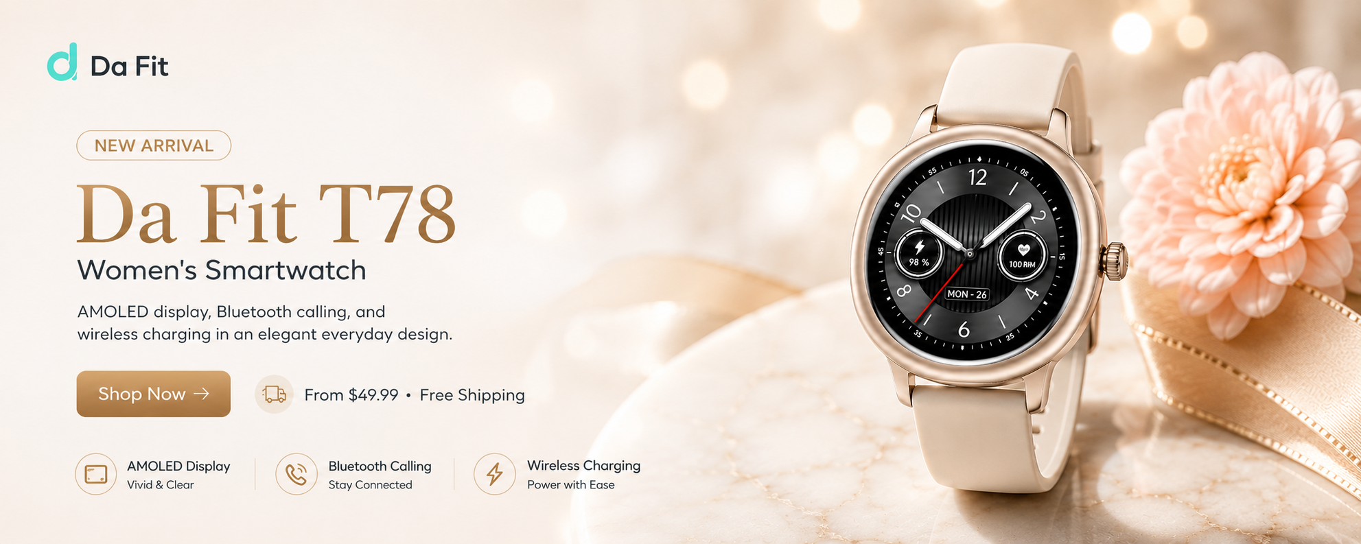 Da Fit T78 women's smartwatch