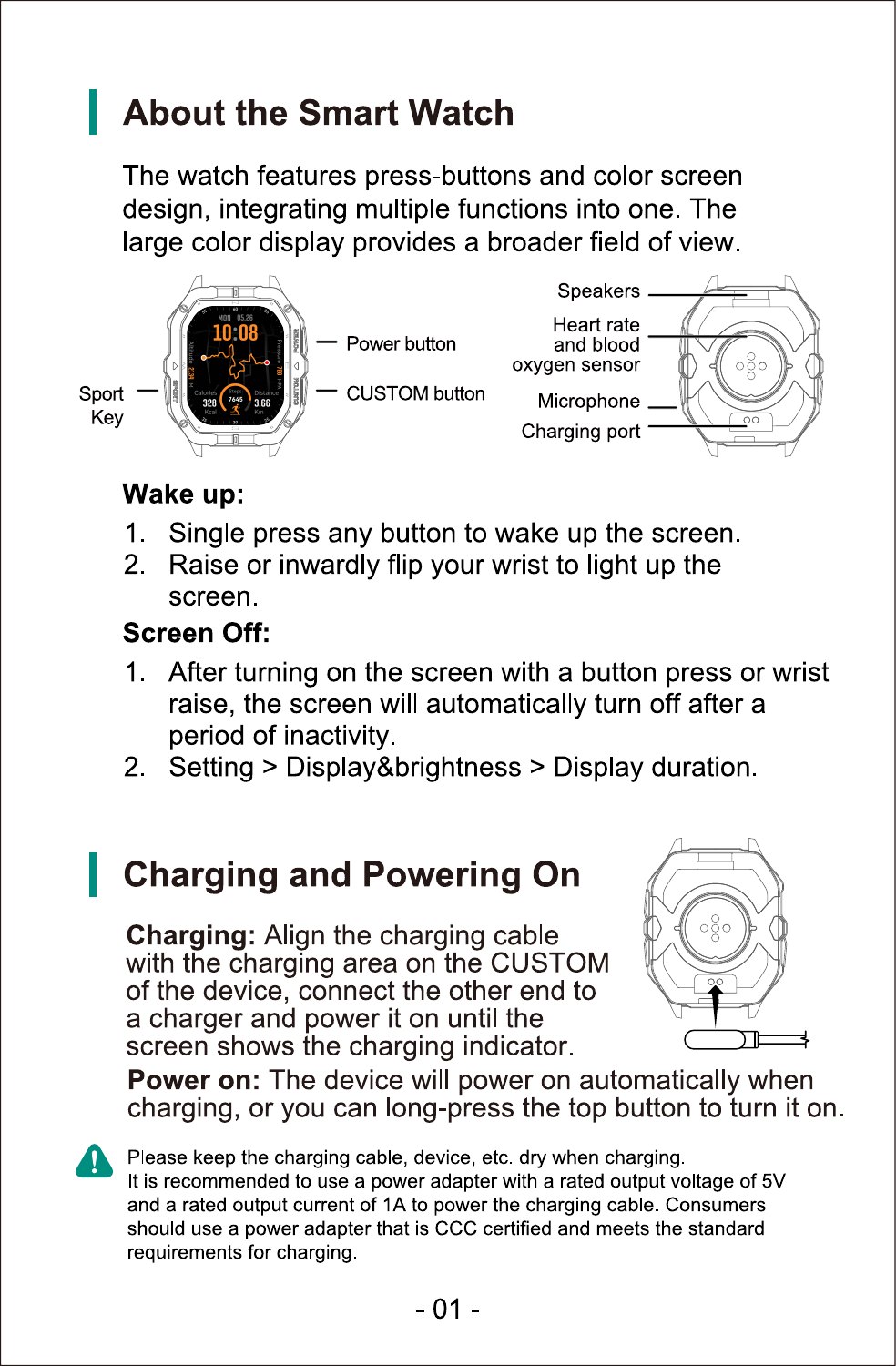 C32 Pro: Controls and charging
