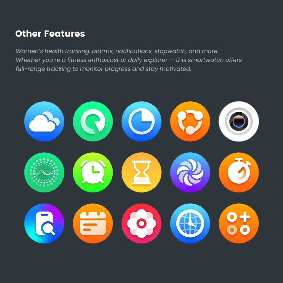 Official Da Fit C31 additional smartwatch feature icons