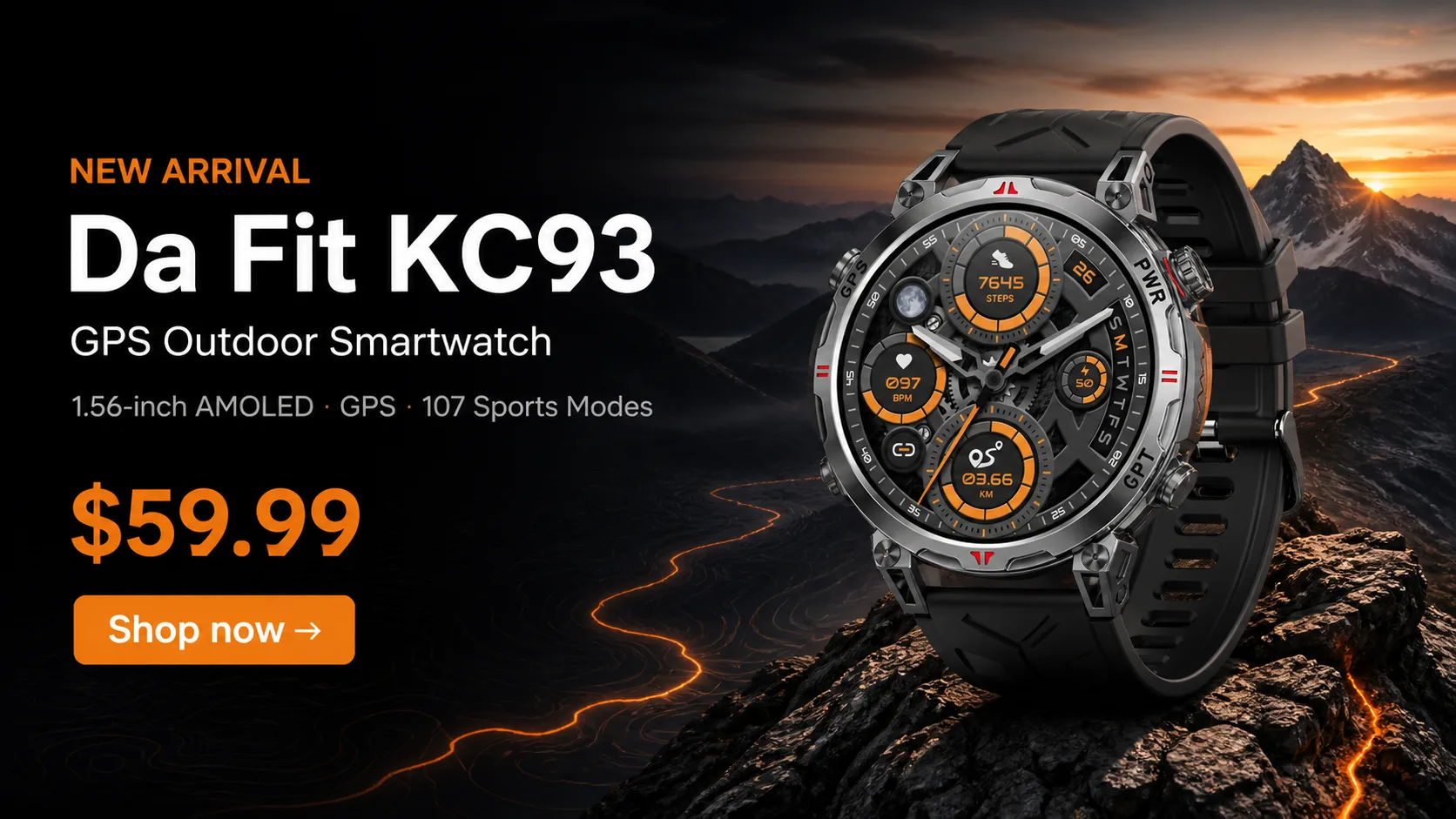 Da Fit KC93 outdoor GPS smartwatch