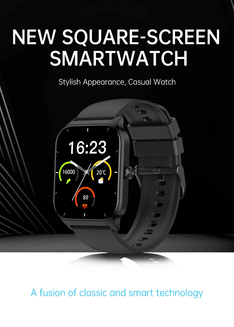 Da Fit P125M square-screen smartwatch overview
