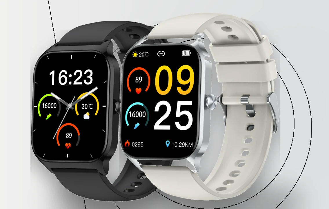 Da Fit P125M black and white smartwatches included in the under $50 comparison