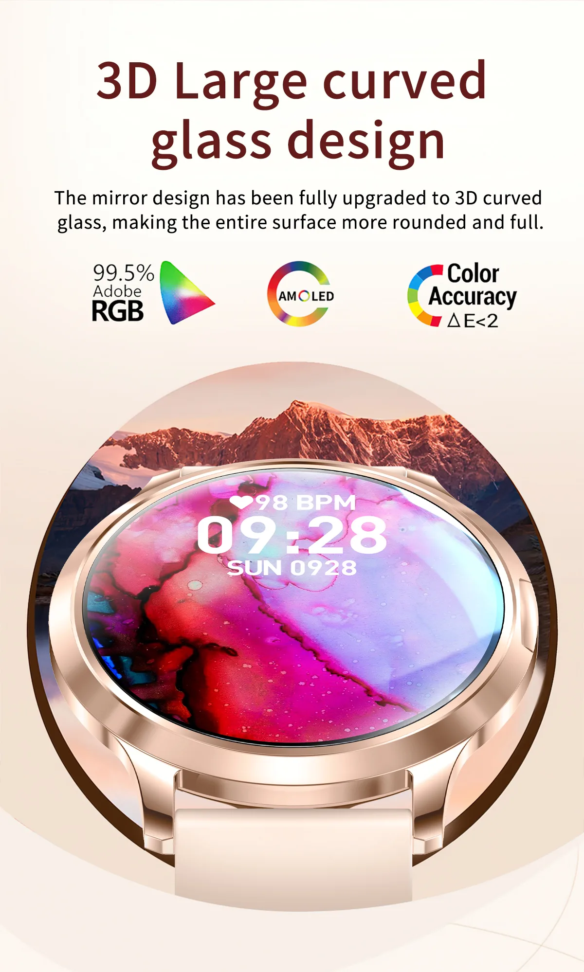 V93 smartwatch design details